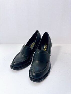 Size 7.5 Women’s Black Chunky Heel Oxford Loafer Pumps Platform Office Shoes YDN